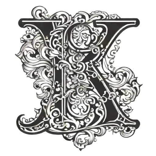 letters "R O N A I" tattoo design idea