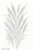 2 wheat  tattoo design idea