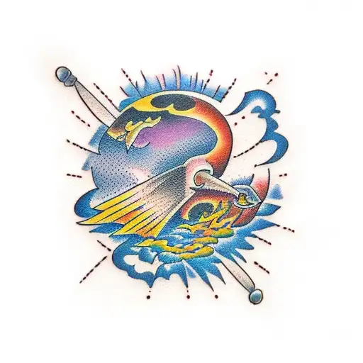 air, earth, fire, water tattoo design idea