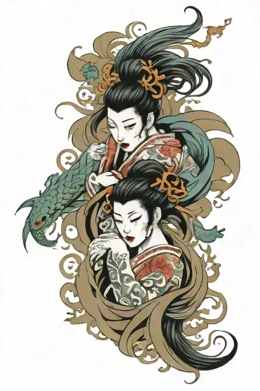 Anger and Sensuality tattoo design idea