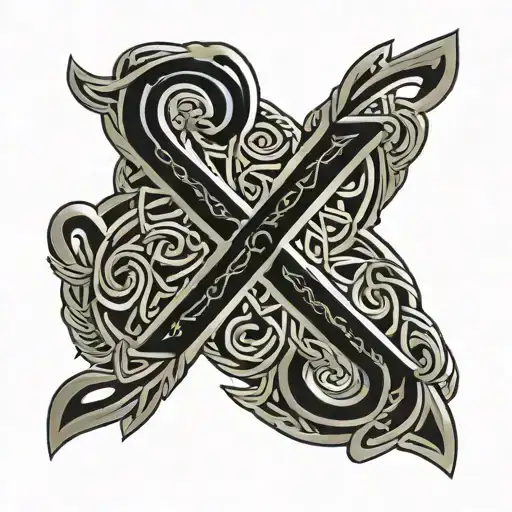 Celtic band with the initials HSP, EIP and OCP interwoven. It will be put on the upper arm  tattoo design idea