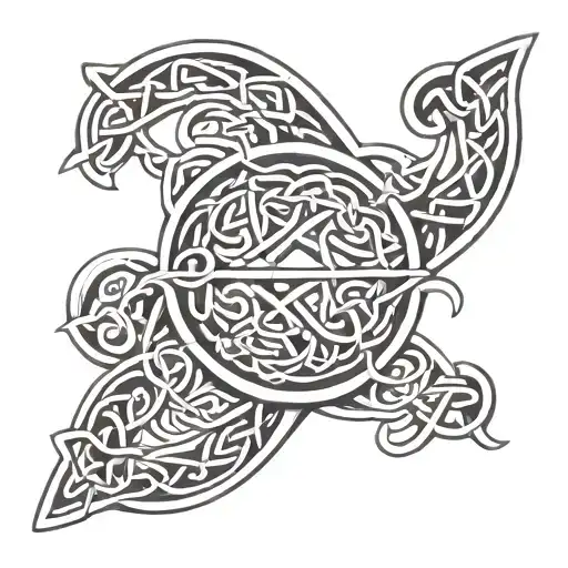 Celtic band with the initials HSP, EIP and OCP interwoven. It will be put on the upper arm, to the initials need to be v tattoo design idea
