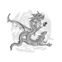 dragon eating rabbit tattoo design idea