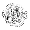 dragon yin Yang  tattoo design idea