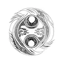 dragon yin Yang  tattoo design idea