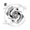 dragon yin Yang  tattoo design idea