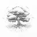 cedar tree tattoo design idea