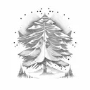 cedar tree tattoo design idea