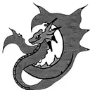 Dragonite psychedelic  tattoo design idea