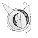 last quarter moon and waxing crescent moon tattoo design idea