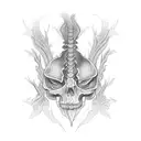 Spinal column tattoo design idea