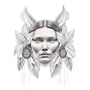 pocahontas tattoo design idea