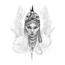 pocahontas tattoo design idea