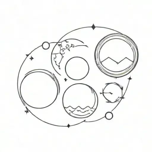 lunar cycle tattoo design idea