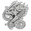 aztec god quetzalcoatl tattoo design idea