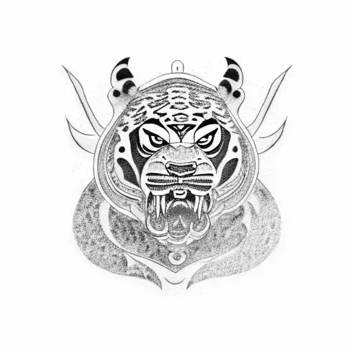 tai lung on the chest tattoo design idea