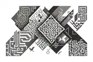 qr code on forearm sleeve tattoo design idea