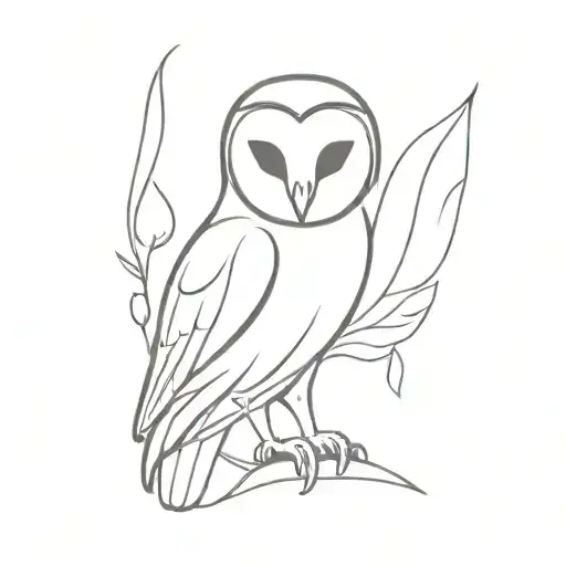 barn owl tattoo design idea
