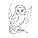 barn owl tattoo design idea