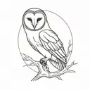 barn owl tattoo design idea
