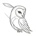barn owl tattoo design idea