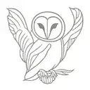 barn owl tattoo design idea