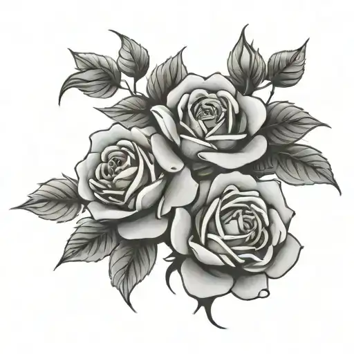 wed roses  japanese tattoo design idea
