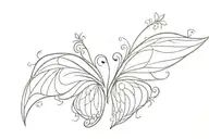 fairy wings tattoo design idea