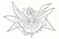 fairy wings tattoo design idea