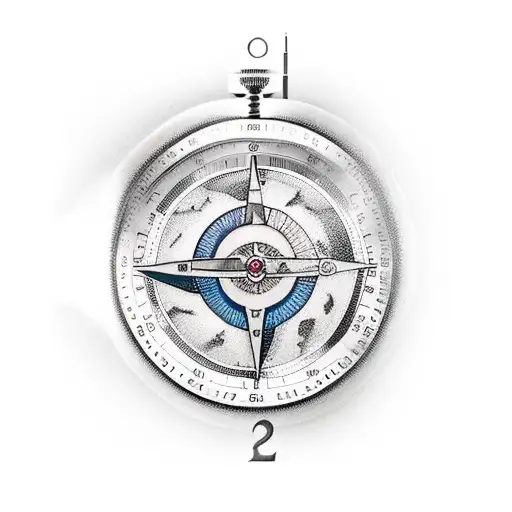 greek mythology kronos time compass tattoo design idea
