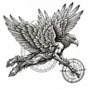 icarus falling tattoo design idea