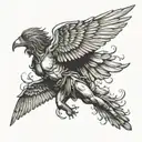 icarus falling tattoo design idea