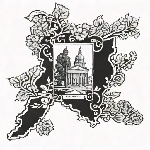 Virginia state outline with 276 in middle of the Virginia state outline tattoo design idea