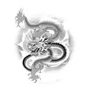 Japanese dragon with tiger tattoo design idea