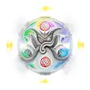 Realistic fanfir dragon connected to vegvisir encircled by elder futhark runes with red background tattoo design idea