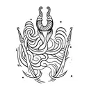 cobra com arco íris  tattoo design idea