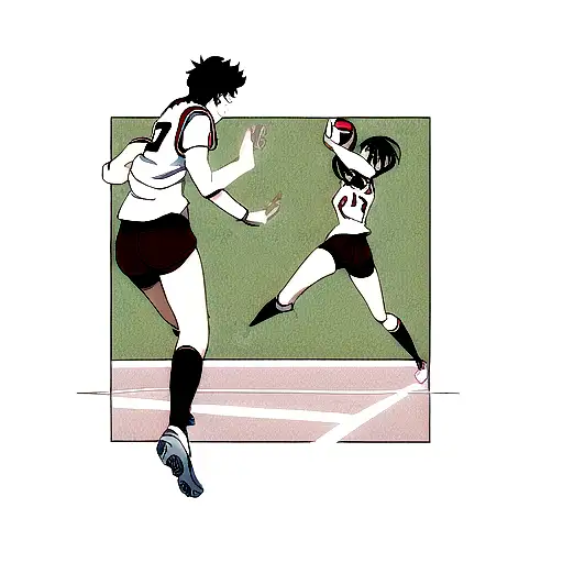 match de volleyball tattoo design idea