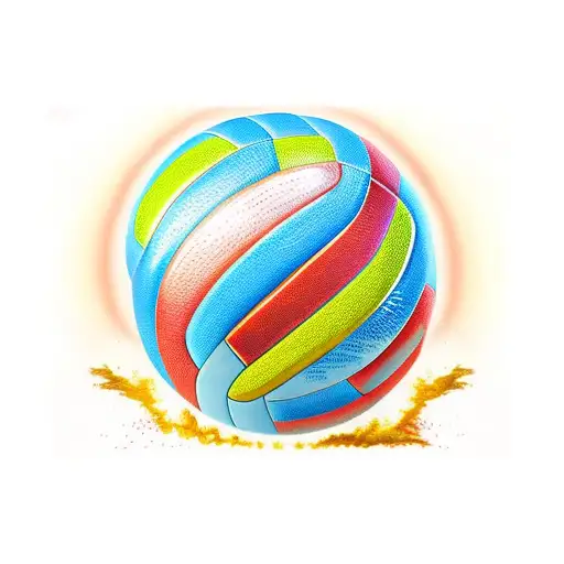 match de volleyball tattoo design idea