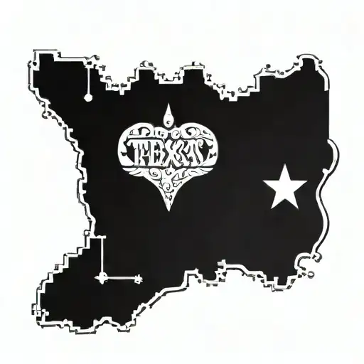 Texas with a Cessna and paisley design tattoo design idea