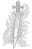 viking sword tattoo design idea