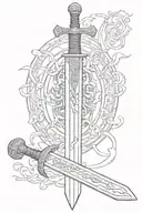 viking sword tattoo design idea