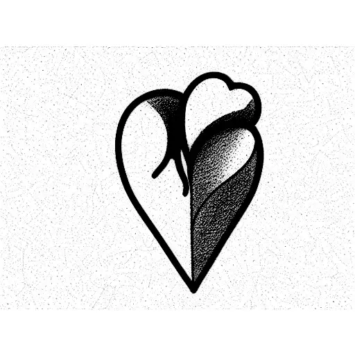 heart slowly breaking tattoo design idea