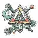 gravity falls "Trust no one" tattoo design idea