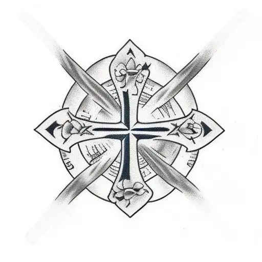 3 crosses  tattoo design idea