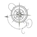 compass infinity symbol tattoo design idea