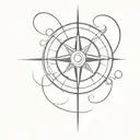 compass infinity symbol tattoo design idea