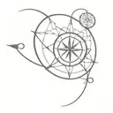 compass infinity symbol tattoo design idea