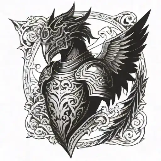knights of the zodiac fenix box armour  tattoo design idea
