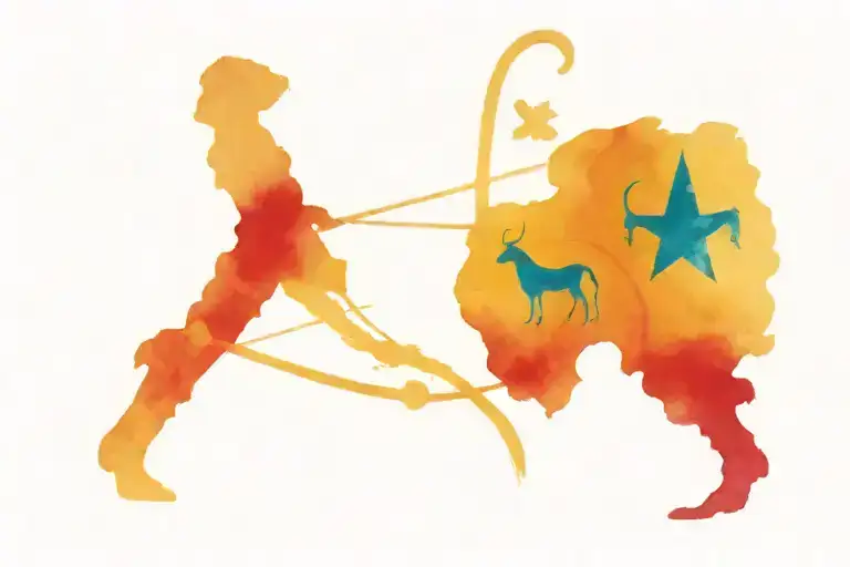 my Brother's keeper on a Haitian flag with the zodiac signs of Libra, Leo, and Aries tattoo design idea