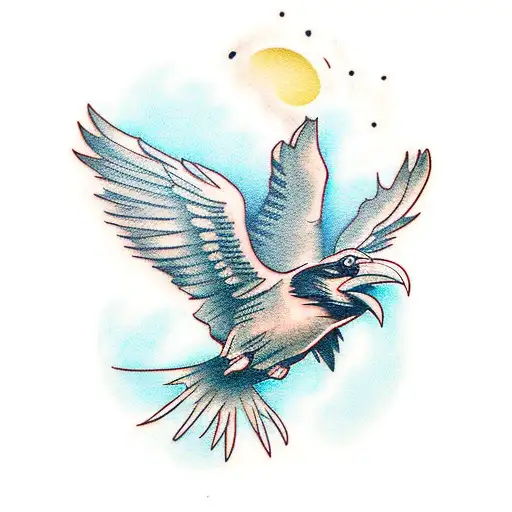 RAVEN BIRD TATTO tattoo design idea